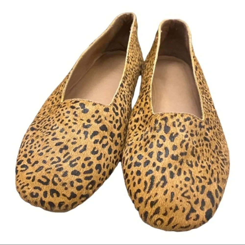 Madewell The Cory Flats Leopard Calf Hair size 7.5 Like New - Picture 2 of 12